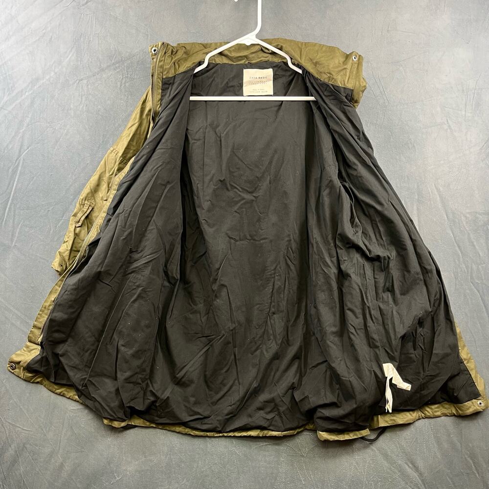 Zara Basic Outerwear Full Zip Hooded Parka Indite… - image 8